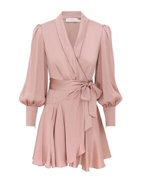 Zimmerman Silk Wrap Mini Dress - 2